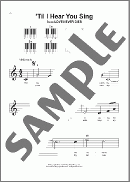 'Til I Hear You Sing(Glenn Slater/Andrew Lloyd Webber) 楽譜 ピアノ（ソロ） ダウンロード