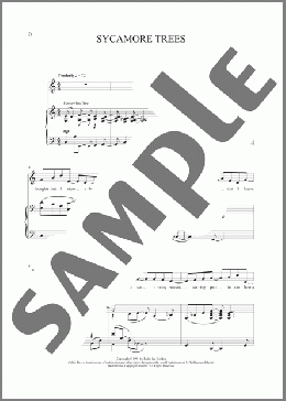 Sycamore Trees(Ricky Ian Gordon) 楽譜 ピアノ & ボーカル ダウンロード