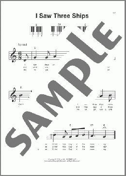 I Saw Three Ships(Traditional English Carol) 楽譜 ピアノ（ソロ） ダウンロード