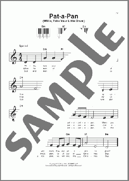 Pat-A-Pan (Willie, Take Your Little Drum)(Bernard de la Monnoye) 楽譜 ピアノ（ソロ） ダウンロード