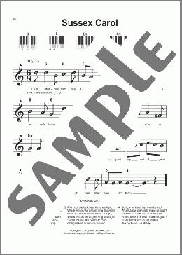 Sussex Carol(Traditional English Carol) 楽譜 ピアノ（ソロ） ダウンロード
