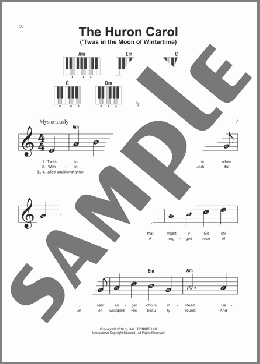 The Huron Carol ('Twas In The Moon Of Wintertime)(Trad. Canadian-Indian Melody) 楽譜 ピアノ（ソロ） ダウンロード