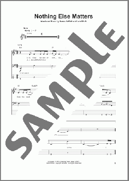Nothing Else Matters(Metallica) 楽譜 ベース ダウンロード