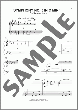 Symphony No. 5 In C Minor, First Movement Excerpt (arr. Phillip Keveren)(Ludwig Van Beethoven) 楽譜 ピアノ（ソロ） ダウンロード