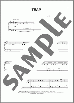 Team(Lorde) 楽譜 ピアノ（ソロ） ダウンロード