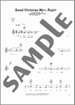 Good Christian Men, Rejoice(John Mason Neale/14th Century Latin Text/14th Century German Melody) 楽譜 ウクレレ（弾き語り） ダウンロード