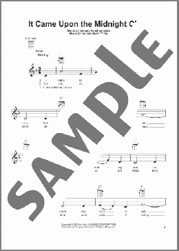It Came Upon The Midnight Clear(Edmund Hamilton Sears) 楽譜 ウクレレ（弾き語り） ダウンロード