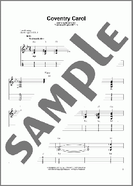 Coventry Carol(Robert Croo/Traditional English Melody) 楽譜 その他 ダウンロード