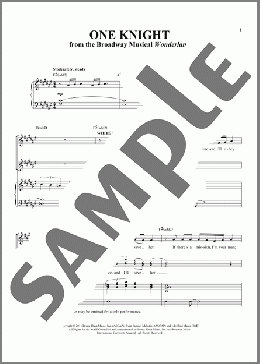 One Knight(Jack Murphy/Frank Wildhorn) 楽譜 ピアノ & ボーカル ダウンロード