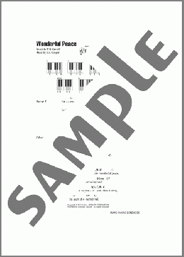 Wonderful Peace(W.D. Cornell) 楽譜 ピアノ（歌詞 & コード） ダウンロード