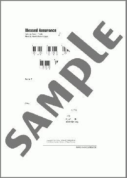 Blessed Assurance(Fanny J. Crosby) 楽譜 ピアノ（歌詞 & コード） ダウンロード