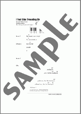 I Feel Like Traveling On(William Hunter) 楽譜 ピアノ（歌詞 & コード） ダウンロード