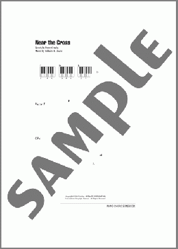 Near The Cross(William H. Doane) 楽譜 ピアノ（歌詞 & コード） ダウンロード