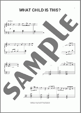 What Child Is This?(William C. Dix/16th Century English Melody) 楽譜 ピアノ（ソロ） ダウンロード