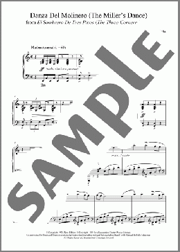 Danza Del Molinero ('The Miller's Dance') (From El Sombrero De Tres Picos ('The Three-Cornered Hat')(Manuel De Falla) 楽譜 ピアノ（ソロ） ダウンロード