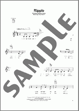 Ripple(Grateful Dead) 楽譜 ウクレレ（弾き語り） ダウンロード