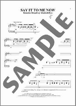 Say It To Me Now(Glen Hansard) 楽譜 ピアノ & ボーカル ダウンロード