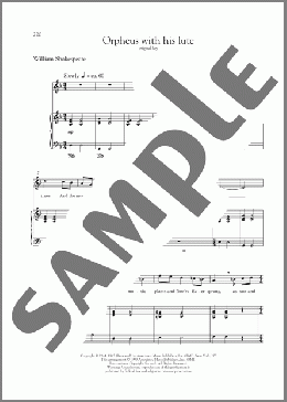 Orpheus With His Lute(William Schuman) 楽譜 ピアノ & ボーカル ダウンロード