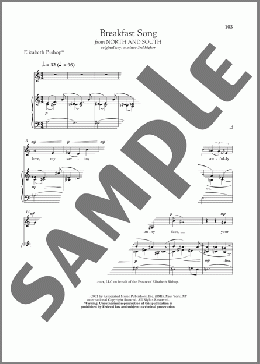 Breakfast Song(John Harbison) 楽譜 ピアノ & ボーカル ダウンロード