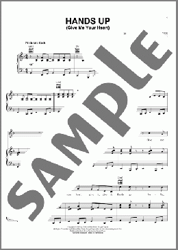 Hands Up (Give Me Your Heart)(Nellie Byl) 楽譜 ピアノ & ボーカル & ギター ダウンロード