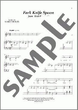 Fork Knife Spoon(Marcy Heisler/Goldrich & Heisler) 楽譜 ピアノ & ボーカル ダウンロード