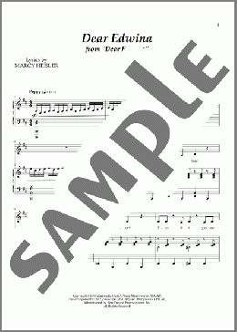 Dear Edwina(Zina Goldrich/Goldrich & Heisler) 楽譜 ピアノ & ボーカル ダウンロード