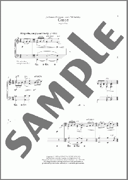 Grace(Michael Tilson Thomas) 楽譜 ピアノ & ボーカル ダウンロード