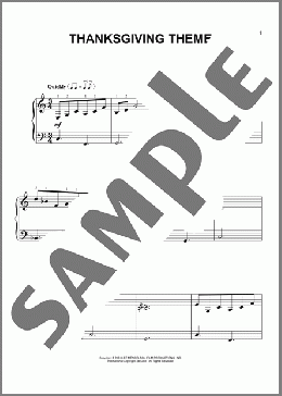Thanksgiving Theme(Vince Guaraldi) 楽譜 ピアノ（ソロ） ダウンロード
