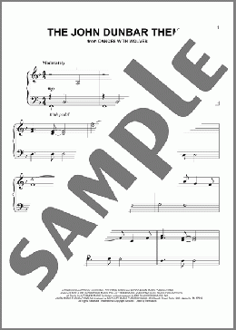 The John Dunbar Theme(John Barry) 楽譜 ピアノ（ソロ） ダウンロード