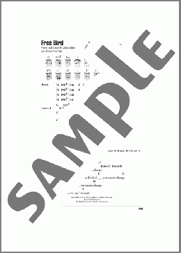 Free Bird(Lynyrd Skynyrd) 楽譜 ギター（コード） ダウンロード
