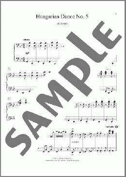 Hungarian Dance No. 5 (arr. Carolyn Miller)(Johannes Brahms) 楽譜 ピアノ（連弾） ダウンロード