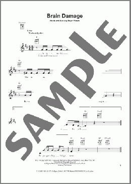 Brain Damage(Pink Floyd) 楽譜 ウクレレ（弾き語り） ダウンロード