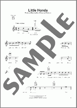 Little Honda(The Beach Boys) 楽譜 ウクレレ（弾き語り） ダウンロード