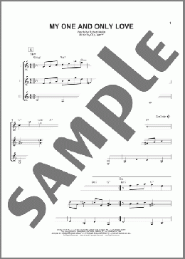 My One And Only Love(Robert Mellin) 楽譜 ギターアンサンブル ダウンロード