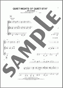 Quiet Nights Of Quiet Stars (Corcovado)(Andy Williams) 楽譜 ギターアンサンブル ダウンロード
