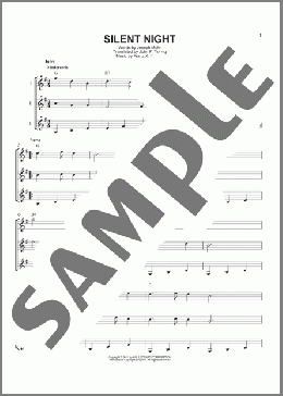 Silent Night(Susan Boyle) 楽譜 ギターアンサンブル ダウンロード