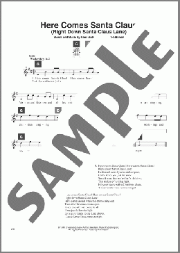 Here Comes Santa Claus (Right Down Santa Claus Lane)(Gene Autry/The Carpenters/Travis Perry) 楽譜 その他 ダウンロード