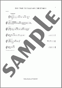 The Twelve Days Of Christmas(Traditional English Carol) 楽譜 バイオリン ダウンロード