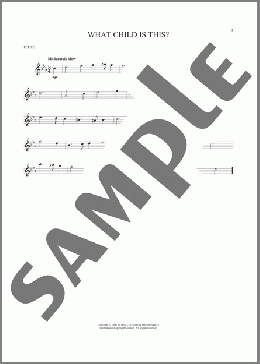 What Child Is This?(William C. Dix/16th Century English Melody) 楽譜 フルート ダウンロード
