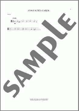 Coventry Carol(Robert Croo/Traditional English Melody) 楽譜 その他 ダウンロード