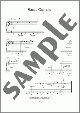Basso Ostinato(Jennifer Watts) 楽譜 ピアノ（ソロ） ダウンロード