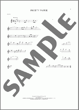 Pretty Paper(Willie Nelson) 楽譜 フルート ダウンロード