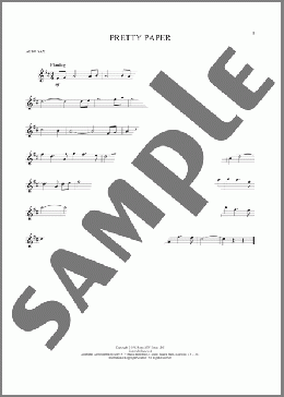 Pretty Paper(Willie Nelson) 楽譜 アルトサックス（ソロ） ダウンロード