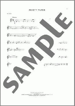 Pretty Paper(Willie Nelson) 楽譜 トランペット（ソロ） ダウンロード