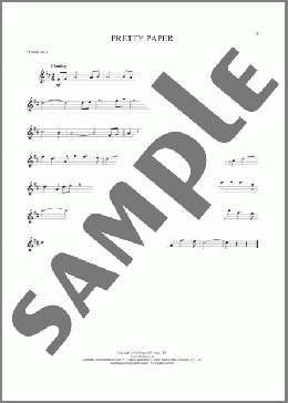 Pretty Paper(Willie Nelson) 楽譜 テナーサックス（ソロ） ダウンロード
