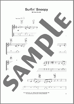 Surfin' Snoopy(Vince Guaraldi) 楽譜 ウクレレ（ソロ） ダウンロード