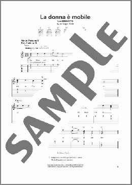 La donna e mobile(Giuseppe Verdi) 楽譜 ギター（ソロ） ダウンロード