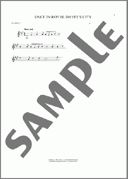 Once In Royal David's City(Henry J. Gauntlett) 楽譜 クラリネット ダウンロード