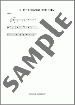 O Little Town Of Bethlehem(Lewis H. Redner/Phillips Brooks) 楽譜 クラリネット ダウンロード