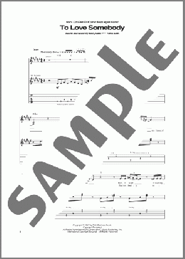 To Love Somebody(Michael Bolton/The Bee Gees) 楽譜 ギター（ソロ） ダウンロード